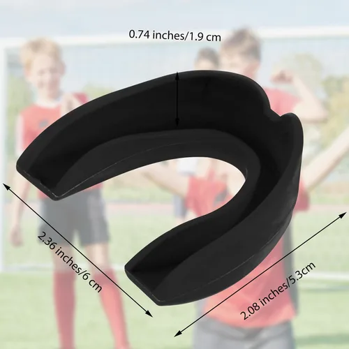 Miniatura 2 de Dimeho Paquete de 4 protectores bucales deportivos, boquilla deportiva, armadura de dientes, protector bucal para fútbol, boxeo, hockey, karate