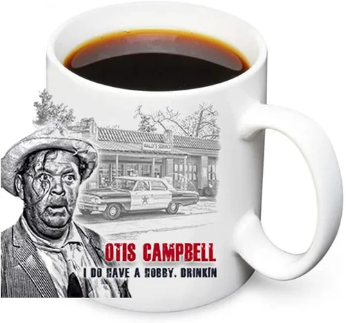 Miniatura 5 de Brotherhood Mayberry Mt Airy Sheriff Aunt Bea's Pickles Oregon Nueva Escocia Wally's Service Andy Griffith - Tazas de café de cerámica blanca de 11