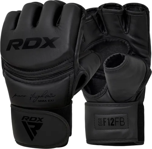 Miniatura 8 de RDX Guantes MMA Grappling Sparring, Cuero Maya Hide, Guantes de Boxeo Hombres Mujeres Muay Thai Artes Marciales Entrenamiento, Mitones Ajustables