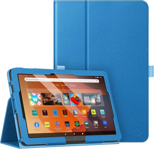 Miniatura 27 de Fintie - Funda tipo libro para tableta Amazon Fire HD 10 y Fire HD 10 Plus (solo compatible con versión de 11ª generación 2021), Funda de pie