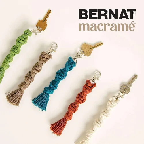 Miniatura 4 de Bernat - Hilo para macramé color negro, paquete de 3 de 250 g/8.8 oz - Algodón - #6 súper esponjoso - Tejido de punto, ganchillo y manualidades