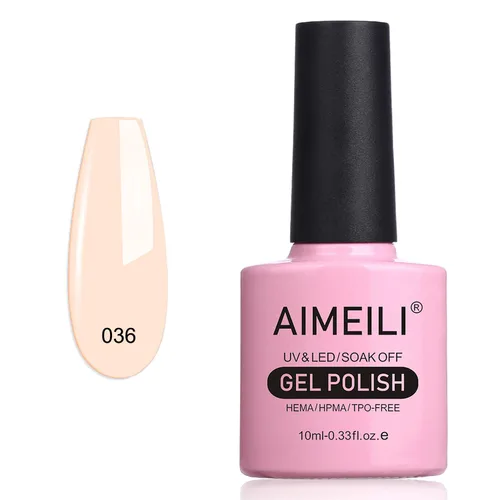 Miniatura 21 de AIMEILI Esmalte de uñas de gel sin crueldad, vegano, gel para uñas removible UV LED sin hema, arte de uñas nude, color rosa nude (022), 0.3 fl oz