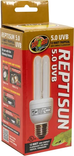 Miniatura 7 de Zoo Med reptisun 5.0 UVB Mini fluorescente compacta (13 vatios), 0