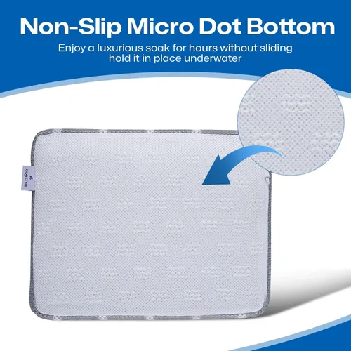 Miniatura 4 de Cojín para bañera de hidromasaje para uso en interiores o exteriores, almohada de spa con peso de 16 x 12 x 4.3 pulgadas, funda de malla 4D lavable