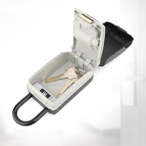 Miniatura 5 de Caja de bloqueo de llave para exteriores, caja de seguridad para llaves de casa, caja de seguridad para llaves para almacenamiento de llaves al aire