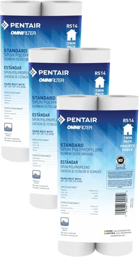Miniatura 10 de Pentair OMNIFilter RS14 Filtro de agua para sedimentos, 10 pulgadas, cartucho de filtro de repuesto de sedimentos de polipropileno hilado