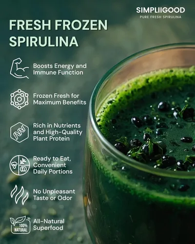 Cubos de espirulina – Superalimento rico en proteínas y vitaminas con sabor natural – Vegano, sin gluten, nutriente Powerhouse Powerhouse cápsulas