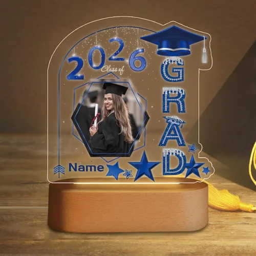 Miniatura 39 de Regalos de graduación personalizados luz nocturna con nombre de foto, lámpara LED de graduación personalizada 2026 para mujeres y hombres, regalos
