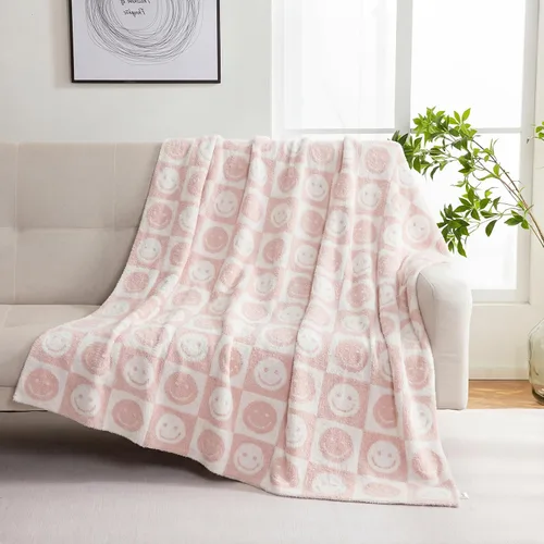 Miniatura 14 de YIRUIO Manta de ajedrez a cuadros, esponjosa, cálida, cómoda, reversible, súper suave y acogedora para decoración del hogar, cama, sofá, sala de Rojo