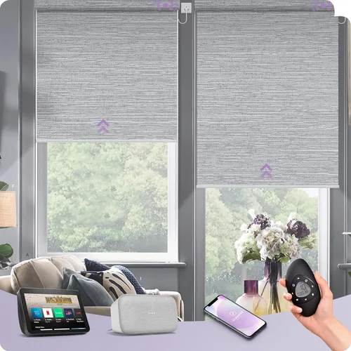 Miniatura 27 de Graywind Persiana Enrollable Motorizada 100% Opaca Compatible con Alexa Google Control Remoto Inteligente Persianas Recargables con Batería Motor