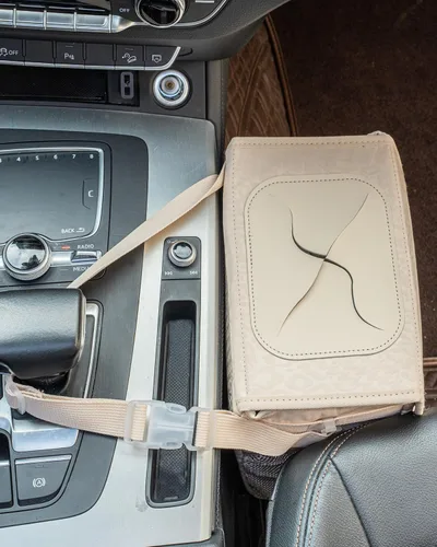 Miniatura 4 de SIBOFUEGO Bote de basura para automóvil, bonito accesorio multifuncional para el interior del automóvil para mujeres, organizador y almacenamiento