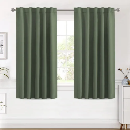 Miniatura 24 de H.VERSAILTEX Cortinas opacas con aislamiento térmico, paneles de tratamiento de ventana, cortinas opacas para oscurecer la habitación, cortinas Gris