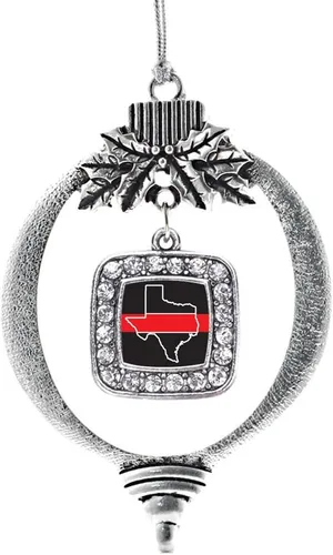 Miniatura 218 de Inspired Silver - Nana púrpura - Adorno de Navidad plateado - Adorno cuadrado para árbol de Navidad con circonita cúbica - Decoración colgante