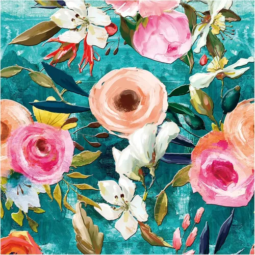 HAOKHOME Papel tapiz vintage floral para despegar y pegar, color esmeralda/rosa, extraíble, para decoración de dormitorio, guardería, 17.7 pulgadas