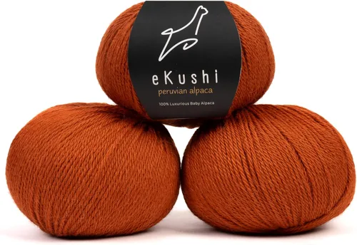 Miniatura 117 de 100% Hilo de Alpaca para Bebé para Tejer y Ganchillo - Juego de 3 Madejas de Hilo Premium DK - Ligero, Hipoalergénico y Térmico Hecho en Perú - N010