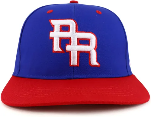 Miniatura 2 de Trendy Apparel Shop Gorra Snapback con visera plana bordada en 3D PR con bandera de Puerto Rico