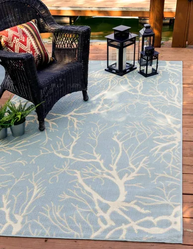 Miniatura 9 de Unique Loom - Alfombra de centro Gris claro/ gris