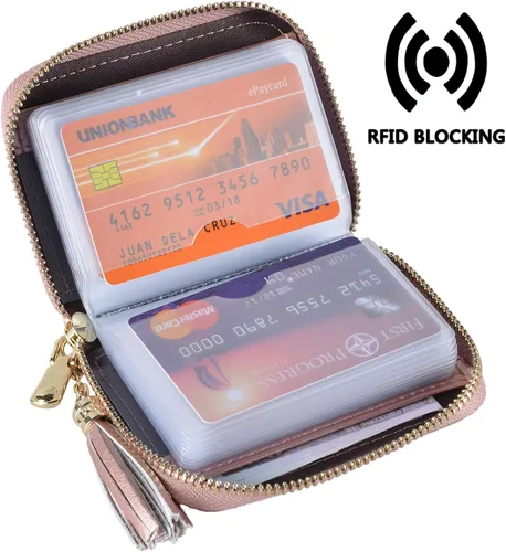 Miniatura 3 de Yuhan Pretty - Tarjetero de piel para tarjetas de crédito y carnet de identidad, con tecnología RFID, para mujer