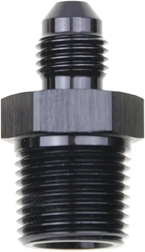 Miniatura 69 de Adaptador de tubo de manguera de combustible de aluminio recto 16AN acampanado a 3/4" NPT macho Unión de rosca negro