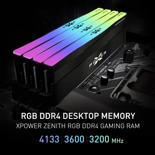 Miniatura 3 de Silicon Power Gaming DDR4 32 GB Kit (2 x 16 GB) Zenith RGB 3600 MHz (PC4 28800) C18 Módulo de memoria para escritorio Ram con disipador de calor