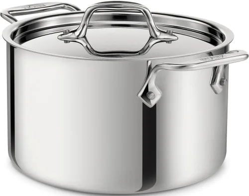 Miniatura 9 de All-Clad D3 - Cacerola de acero inoxidable de 3 capas de 6 cuartos, apta para inducción, horno y parrilla, resistente hasta 600°F, ollas y sartenes