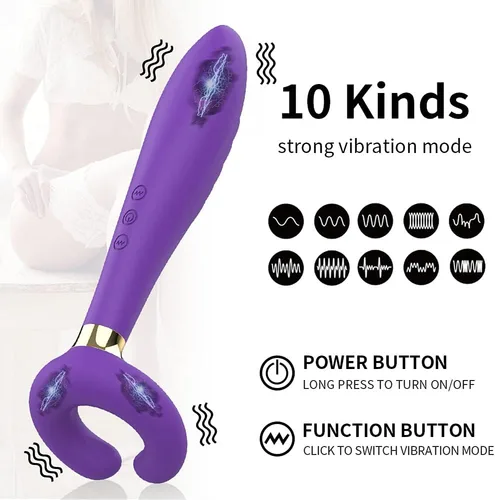 Miniatura 4 de Vibrador de clítoris para parejas, 3 motores, consolador multivibrador, juguete sexual de pareja, masajeador de pene, cosa sexual para mujeres