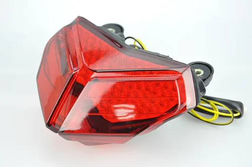 Miniatura 8 de TOPZONE Compatible con Ducati SUPERBIKE 1198 y 1098 S y 848; luz trasera LED de freno + indicadores de señal de giro integrados (lente transparente)