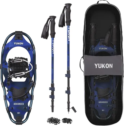 Miniatura 7 de Yukon Charlie's Kit avanzado de raquetas de nieve, incluye raquetas de nieve, bastones de senderismo y bolsa de viaje