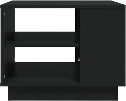Miniatura 6 de Black Engineered Wood Coffee Table, 21.7" Square Modern Living Room Accent Table with Storage Shelf, Indoor Use, Easy Assembly