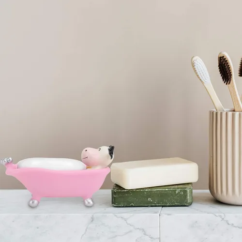 Miniatura 3 de Barra de jabón para niños, bandeja de baño rosa, bandejas de baño para mostrador, platos para niños, bandeja de baño, bandeja de inodoro, caja
