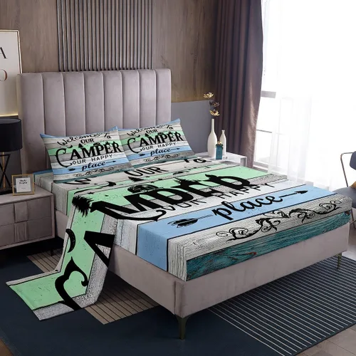 Miniatura 39 de Erosebridal American Flag Bed Sheets Twin Army Green Camo Deep Pocket Fitted Sheet for Kids Boys Girls Bear Claw Hunting Theme Bedding Set Camoflage