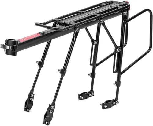 Miniatura 6 de Aleación de aluminio Bicicletas de montaña Asiento trasero Portaequipajes Rack Ciclismo Bicicletas Cargo Rack Bastidores de asiento trasero