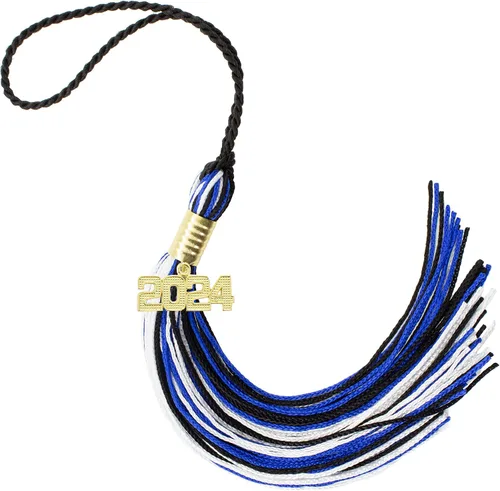 Miniatura 641 de Borla de graduación Aqua 2022, todos los colores escolares disponibles, fabricada en Estados Unidos