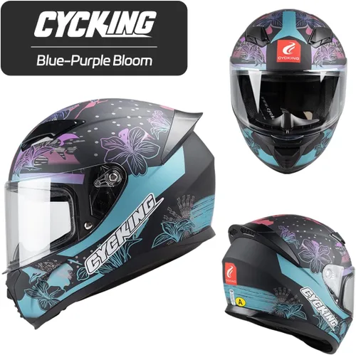 Miniatura 2 de Casco de motocicleta de cara completa, aprobado por DOT, casco de bicicleta de calle para adultos, hombres y mujeres, carcasa de ABS con visera