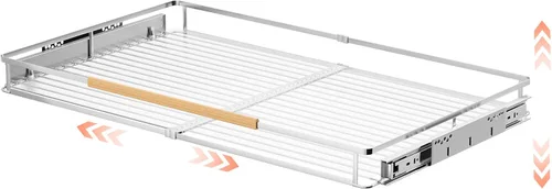 Miniatura 9 de Paquete de 2 organizadores extraíbles expandibles, cajones deslizantes para armarios de cocina, guías de cajones resistentes para el hogar, cocina
