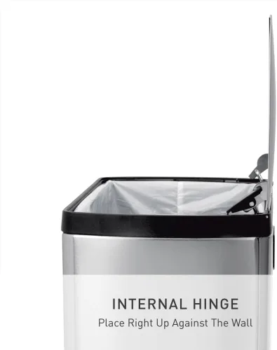 Miniatura 5 de simplehuman 50 Liter / 13.0 Gallon Rectangular Kitchen Step Trash Can, Brushed Stainless Steel