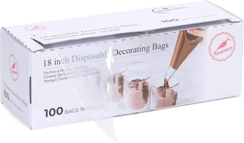 Miniatura 6 de Keenpioneer Bolsas de 18 Pulgadas Biobasadas Desechables para Decoración de Tartas, Bolsas de Pastelería a Base de Plantas - Paquete de 100