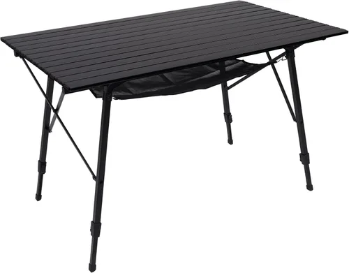 Miniatura 12 de Mesa de camping plegable portátil de Portal Mesa de campamento ultra ligera mesa plegable de campamento 4 patas ajustables mesa de aluminio Marrón