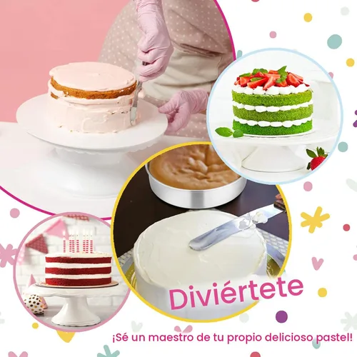 Miniatura 7 de E-far Juego de 3 moldes redondos de acero inoxidable para tartas de 6 pulgadas, no tóxicos, saludables, acabado espejo y aptos para lavavajillas