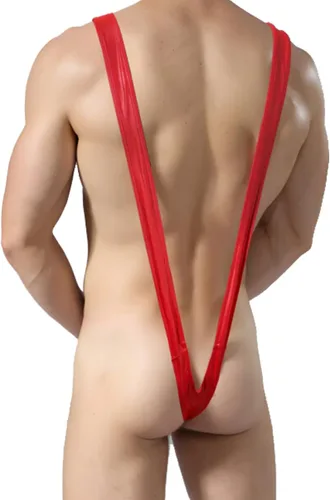 Miniatura 3 de K-Men Leotardo con correa para hombre, ropa interior, tanga, overol de lucha libre