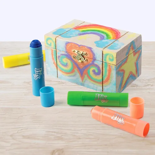 Miniatura 9 de Idiy Juego de 30 barras de pintura de témpera sólida, incluye 12 colores clásicos, 12 metálicos y 6 colores neón, secado rápido, sin ensuciar, no 30