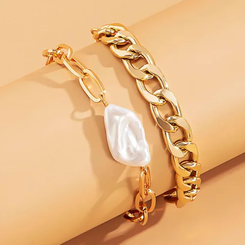 Miniatura 64 de Long tiantian Pulsera de oro gruesa para mujer, pulseras de oro delicadas, pulseras para mujer, pulseras apilables de eslabones de cadena