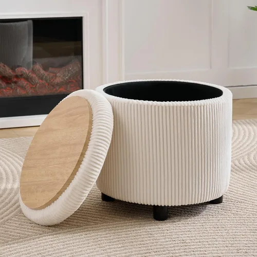 Miniatura 14 de WUTUTUEE Silla decorativa de tela de pana, sillas tapizadas modernas para sala de estar con almohada lumbar, sillón ancho y cómodo para dormitorio