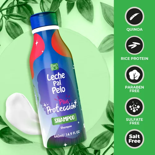 Miniatura 3 de Leche Pal Pelo Protection Plus - Champú hecho sin sulfatos para cabello teñido - Limpieza suave con arroz, proteína de quinua - 14.9 oz