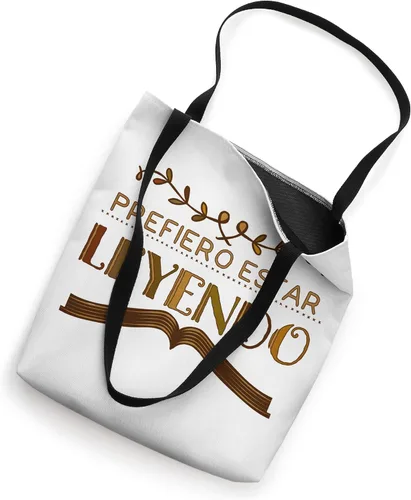 Miniatura 2 de Prefiero Estar Leyendo Motivational Inspirational Quote Tote Bag