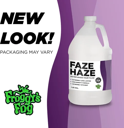 Miniatura 2 de Froggys Fog Faze Haze - Líquido profesional para neblina, a base de agua, funciona con una amplia variedad de máquinas de neblina, 1 galón