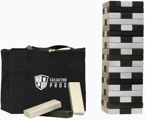 Miniatura 31 de Tailgating Pros Maderas Gigantes Premium que se Derrumban con Estuche de Transporte – ¡Elige los Colores de tu Equipo! Juego Gigante para Patio al