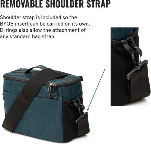 Miniatura 4 de Tenba BYOB 7 para cámara fotográfica, inserto - Convierte cualquier bolsa en una bolsa para cámaras DSLR y sin espejo y lentes – Negro (636-626)
