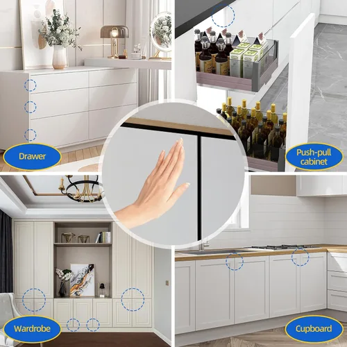 Miniatura 7 de Touch Latch Jiayi - Cerradura magnética de resorte para puerta grande, cierre oculto para puerta grande, cierre de puerta oculta, cierre a presión