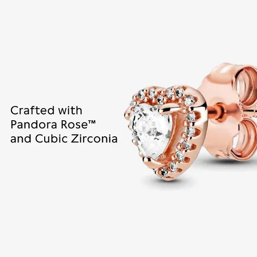 Miniatura 3 de PANDORA brillantes corazones elevados pendientes claros CZ -288427C01